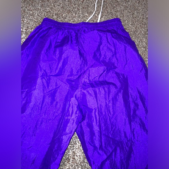 Umbro Retro Windbreaker Track Parachute Pants Athletic Joggers Vintage M Purple - Picture 3 of 12